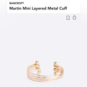 Bancroft Martin mini layered metal cuff bracelet gold silver rose gold tones